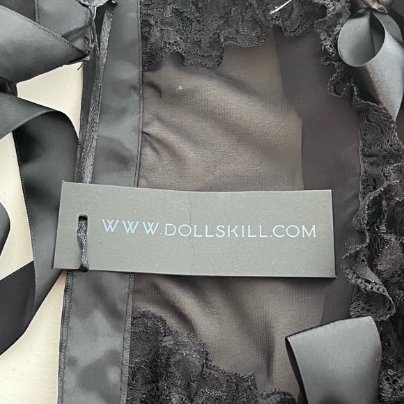 Dolls Kill Black Lace baroque Mini ruffle Skirt - Picture 8 of 10